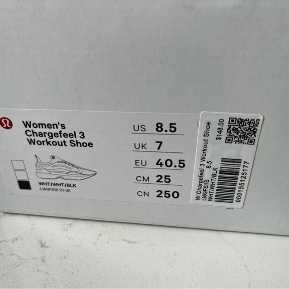 Lululemon Chargefeel 3 Sneakers Black & White 8.5 - Picture 6 of 6